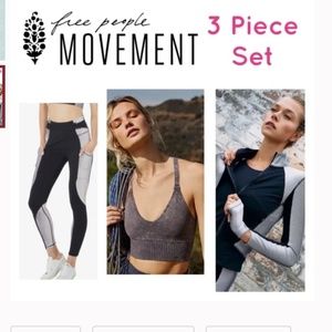 FP Movement by FP Hardio Cardio 3 piece set in Black/ Noir sz medium NWT